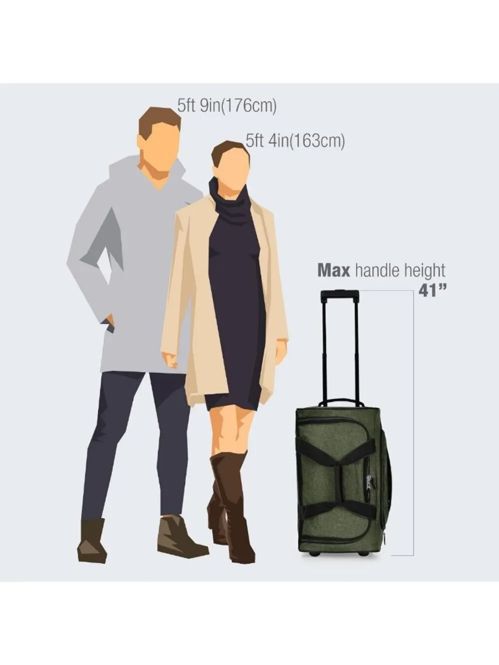 Durable Rolling Duffel Bag with Wheels - Spacious Travel Luggage for Easy Carry